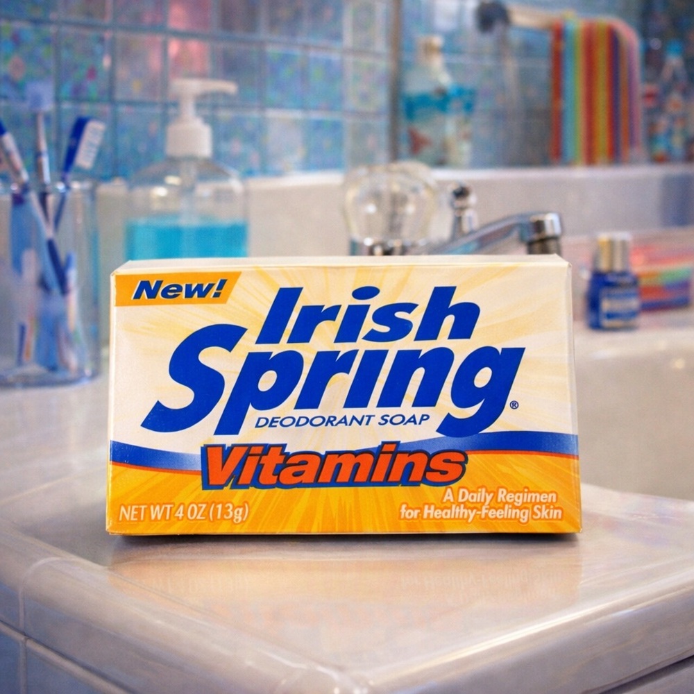 Vintage Irish Spring Vitamins - 4oz Deodorant Soap- 1 BAR - (RARE)